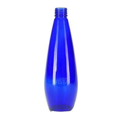 China 500ml 1000ml 50cl 100cl Cobalt Blue Water Beverage Juice Glass Bottle For Screw Cap for sale