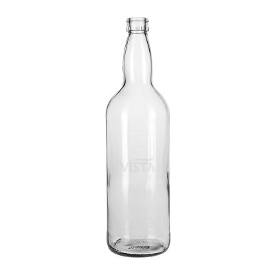 China Beverage 750ml Clear Glass Bottle Vodka Bottle With Guala Top for sale