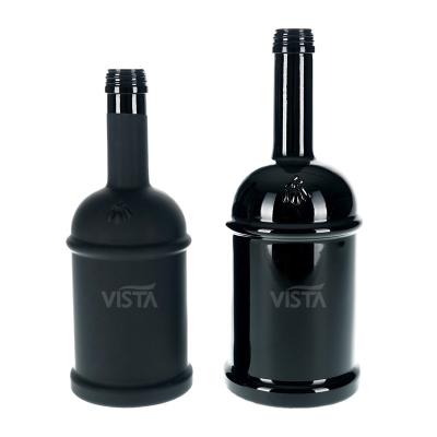 China 750ml&500ml Food Black Olive Oil Bottle Antique Glass Bottles for sale