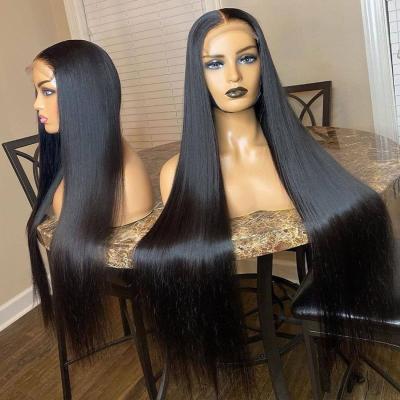 China Transparent Lace Front Wig With Baby Hair,40 Inch Long Hair Wigs,Hot Selling Straight Double Drawn30 Inch Cuticle Aligned Hair Wig for sale