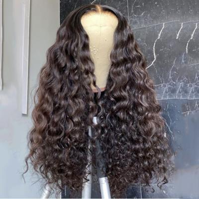 China Wholesale Cheap Human Virgin Brazilian Lace Wigs Hair Straight Front Closure Water Wave Full Cuticle Aligned Lace Closure Hair Wig for sale