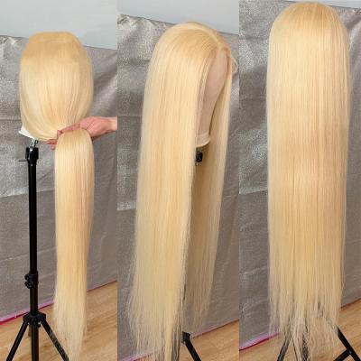 China Straight Cheap 613 Lace Closure Wig, 40 Inch Full Lace Human Hair Wigs 613, Transparent Blonde 613 Brazilian Remy Hair Wig Wholesale for sale