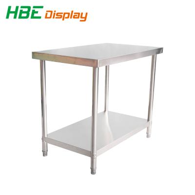 China Stainless Steel 201 Restaurant Kitchen Prep And Work Times Table With Coating for sale