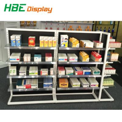 China Hospital double-sided display device, pharmacy display rack, medicine display rack pharmacy cold rolled steel rack for sale