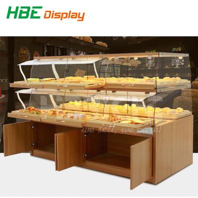 China Eco - Friendly Custom Wholesale Wooden Bakery Bread Display Stands for sale