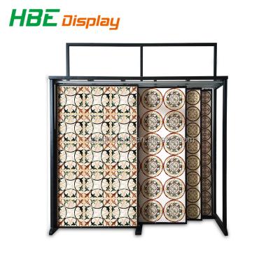 China Folding Sliding Ceramic Tiles Show Stand Trade Show Display Stand for sale