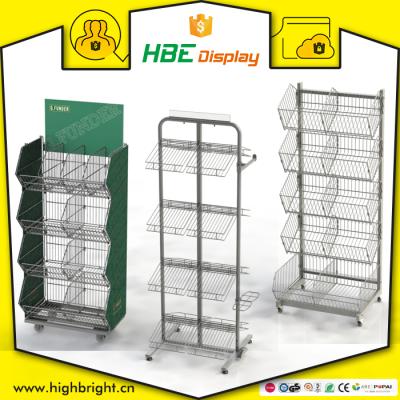 China Eco-friendly Iron Wire Mesh Metal Hanging Hair Brush Display Stand for sale