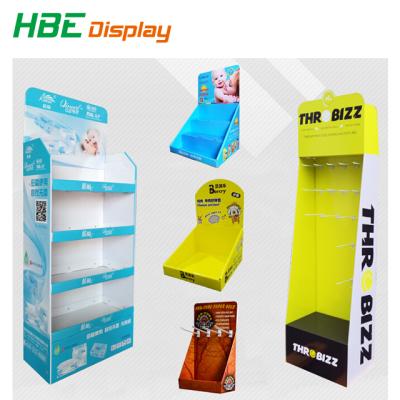 China Durable corrugated cardboard counter display stand for exhibition or magazines for sale