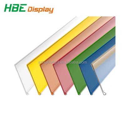 China Durable Magnet Or PVC Data Strip Label Holder Supermarket Shelf Magnetic Plastic Label Holder for sale