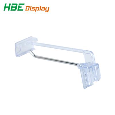 China Eco-friendly Popular Metal Peg Double Hook With Price Tag Pegboard Display Hooks for sale