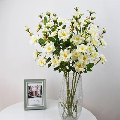 China 7 Minimalist Home Decor Flowers Small Roses Artificial Iceberg Rose Artificial Flower For Decoration for sale