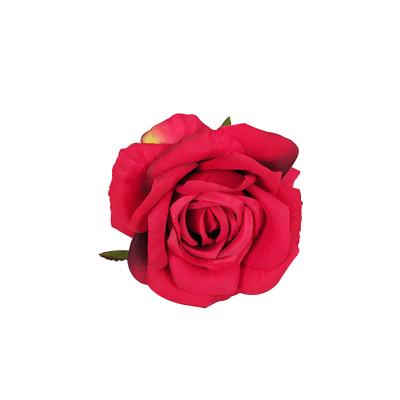 China Minimalist Red Rose Flower Wall Backdrop Mounted Flower Heads Shopping Mall Decorative for sale