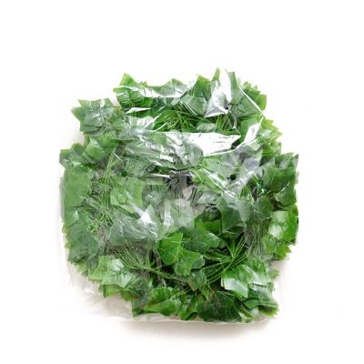 China Eco-Friendly Materials Fake Plant Leaves Green Leaf Christmas Leaves Decorations Hanging Fake Silk Vines for sale