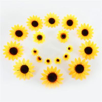 China Artificial Flower Sunflower Flower Decoration Sunflower Minimalist Artificial Flower Head for sale