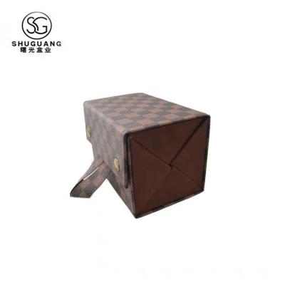 China Sunglasses Foldable 4 Slots Collapsible Box With PU Exterior for sale