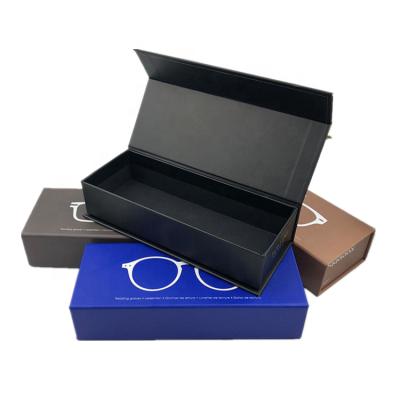 China Low MOQ Yuteng Handmade Foldable Eyewear Glass Sunglasses Box Magnetic Packaging Paper Box for sale