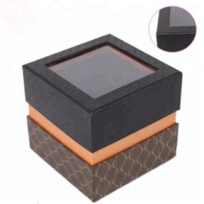 China Custom Creative Personalized Handmade Square Paper Gift Packaging Box With Lid And Clear Compartments for sale