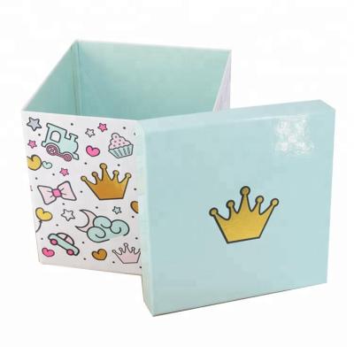 China Handmade high quality blanket/shoe/baby clothes/shower/doll gift packaging box with window on the lid for sale