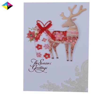 China Custom China Different Types Handmade Decoration Printing Christmas Greeting Card And Envelope Set for sale