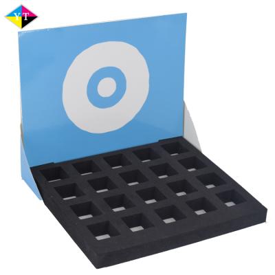 China Custom Different Type Recyclable Backing Paper Cardboard Display Rack Counter Box for sale