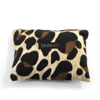 China RU Eco-friendly Cosmetic 3D Printing Animal Skin Leopard Cosmetic Bags Traveling Organizer Women Makeup Necessaries for sale