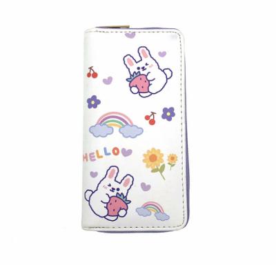 China RU Women Fashion PU Rabbit Purse Lady Student Money Small Bear Small Bear Pull Purse Single Passport Bag for sale