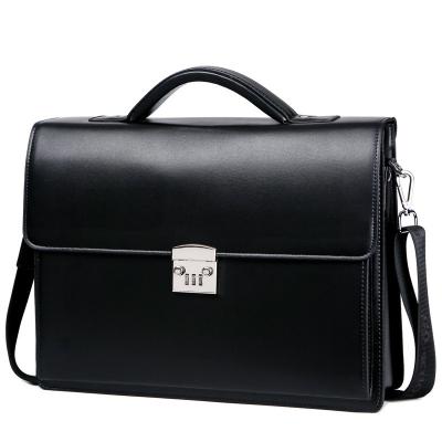 China MU Daily Men's Genuine Leather Cross - Body Bag Business Towel Shoulder Office Bag High Quality Laptop Briefcases for sale