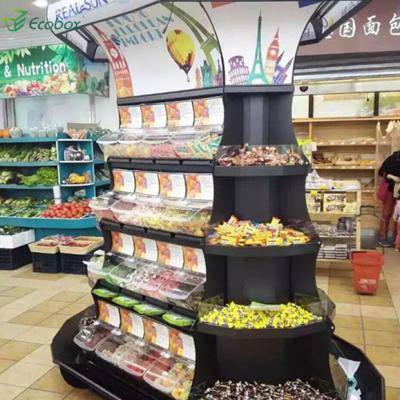 China Single Sided Ecobox Supermarket Retail Store Candy Display Stand Store Display Rack for sale