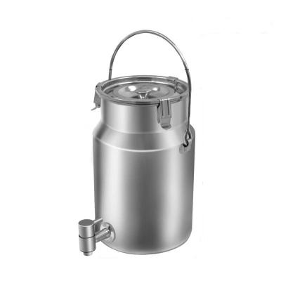 China High Quality Food Grade Stainless Steel Oil Bucket Metal Milk Drum Milk Can Oil Cans With Tap for sale