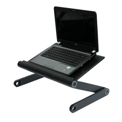 China (Size)YL812 Adjustable Customized Foldable Laptop Adjustable Aluminum Tray Table Laptop Stand For Desk With Fan for sale