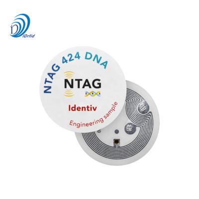 China Programmable Advanced Anti-Counterfeit Label NTAG 424 DNA Tamper Proof Tag for sale