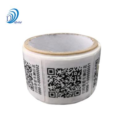 China Printable Parking Lot QR Code RFID Sticker UHF RFID Windshield Tag for sale