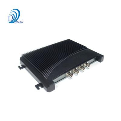 China Long Range Die Cast Aluminum Quad-Port UHF RFID Fixed Reader Writer With Impinj R2000 Chip for sale