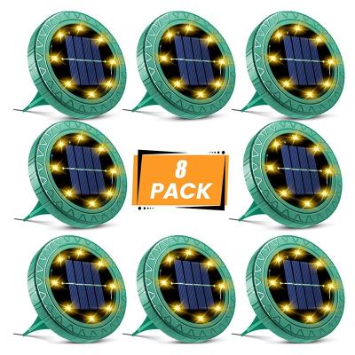 China modern & Ex-factory Price Pathway Lights Decor Cozy Solar Warm White Supplier 8 Package IP68 Ground Lights Outdoor Solar Floor Light Waterproof Inground Solar Light for sale