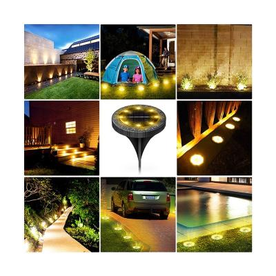 China modern & Hot Sale 8 LED Solar Pathway Lights 2021 Cozy Solar Decor Solar Ground Light Outdoor Light With Sensor Induction Waterproof Underground Landscape Light for sale