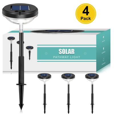 China Outdoor Solar Garden Lights for Terrance HCY 4 PACK Solar Led Garden Path Light Lawn Landscape High Quality Solar Path RGB Light Cool White Shine for sale