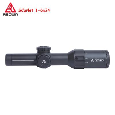 China Aircraft Grade T-6061 Aluminum Red Victory 30mm Monotube 1/2 MOA Adjust Rangfinding Reticle Wind Stand Acquisition Scarlet 1-6x24SFP Fast Hunting Scope for sale