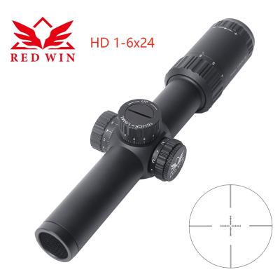 China Aircraft Rate Aquicision T-6061 Victory 30mm Monotube Turret 1/5 Lock Aluminum Red Zero Zero Lock Mil Glass Etched Mil Dot Fast Toreador 1-6x24IR Hunting Scope for sale