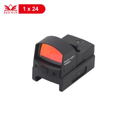 China Aircraft Grade Red Illumination Weaver Base 1x24 Pistol Level Red Dot MOA Adjust 6 Super Victory T-6061 Aluminum Light Weight 1 Red / Picatinny Mount for sale