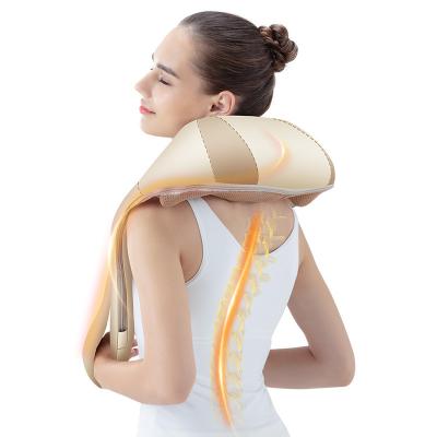 China NECK 7 Buttons Back Neck Shoulder Belly Body Shiatsu Vibration Massager Belt for sale