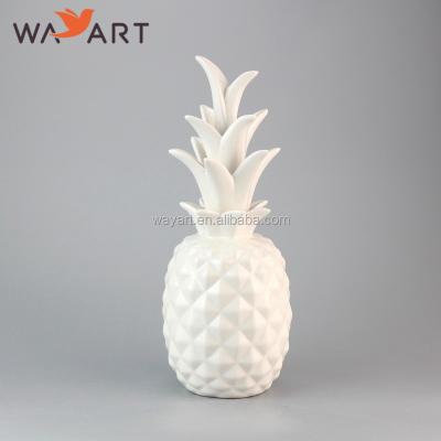 China Contemporary Customized White Ceramic Fake Fruit Pineapple for sale