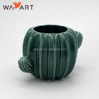 China Beautiful Contemporary Mini Cactus Design Ceramic Flower Vase for sale