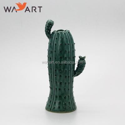 China Decorative Contemporary Cactus Ceramic Vase for Dine Room for sale