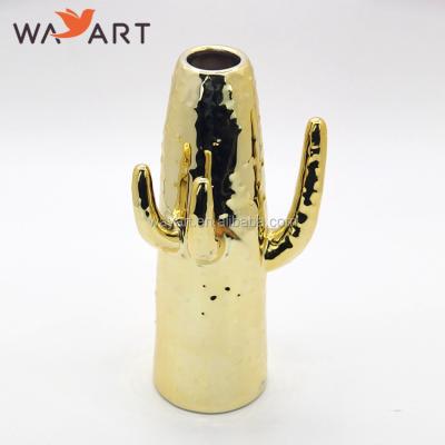 China Contemporary Custom Gold Audit BSCI Porcelain Ceramic Flower Vase For Gift for sale