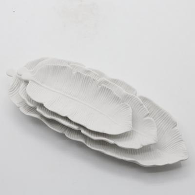 China Contemporary popular leaf shaped ceramic dish for wholesale for sale