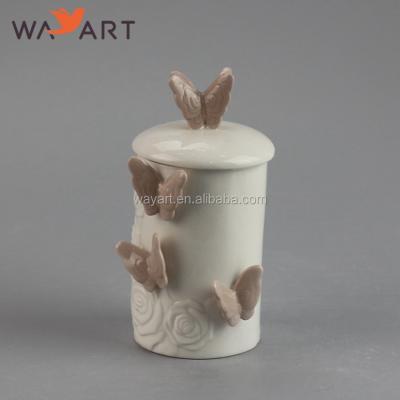 China Small fashion contemporary butterfly ceramic pot for home decoration for sale