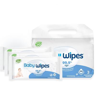 China Soft Baby Wet Wipes Unscented Hypoallergenic Wet Water Wipes Original for sale