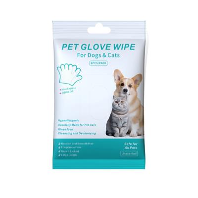 China Oversize Puppy Pet Bathing Gloves Lavender Scent Pet Bathing Gloves Customized for sale