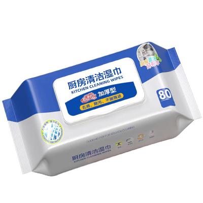 China Household Disposable Kitchen Wet Wipes 80Pcs For Family Daily Cleaning for sale