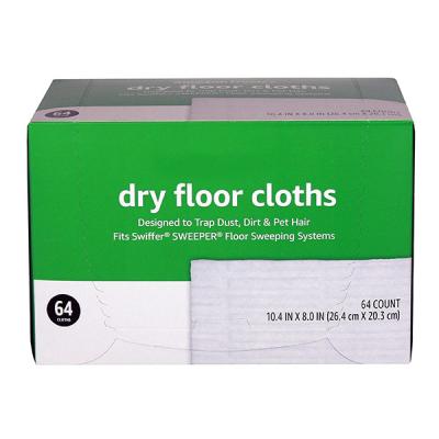 China 64 Count Home Dry Floor Cloths Disposable Dust Cleaning Cloth 10.4 X 8.0 Inches for sale